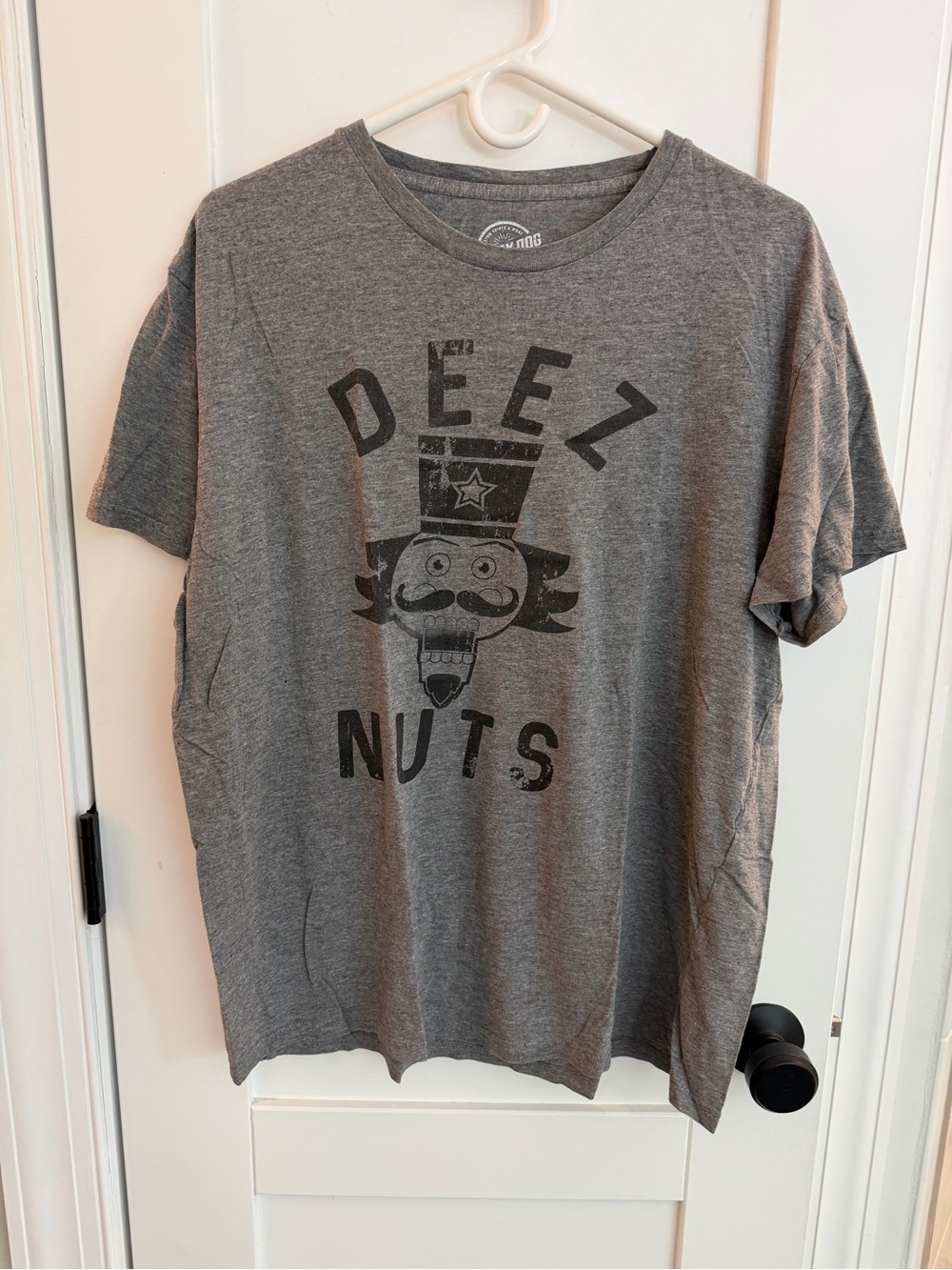 Crazy Dog T-Shirts Gray 'Deez Nuts' Graphic Tee